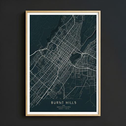 itheons.app interface showing map of Burnt Hills